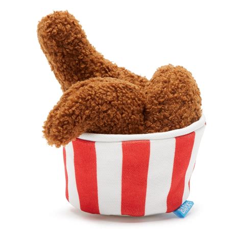 Bark Bucket O Fried Licken Fried Chicken Dog Toy Red White Chicken