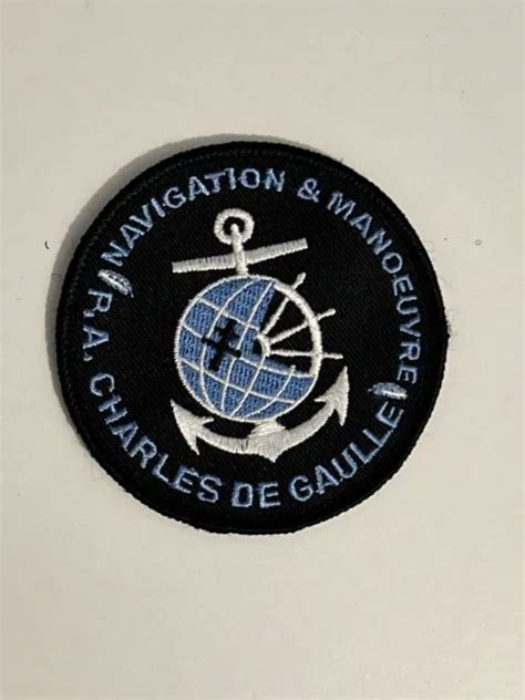 PATCH ÉCUSSON MARINE nationale Porte Avions Charles De Gaulle Nav et