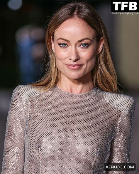 Olivia Wilde Sexy Seen Flashing Her Tits Wearing A See Through Dress At The Annual Academy