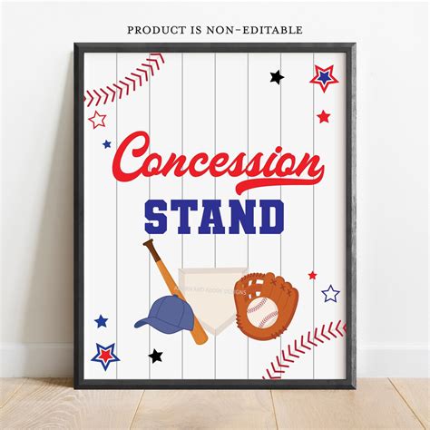 Concession Stand Sign Printable Concession Stand Sign - Etsy