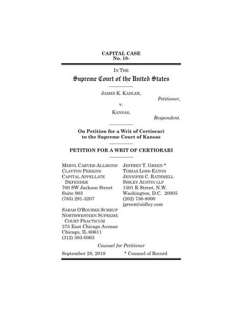 Pdf Supreme Court Of The United Statespetition For A Writ Of