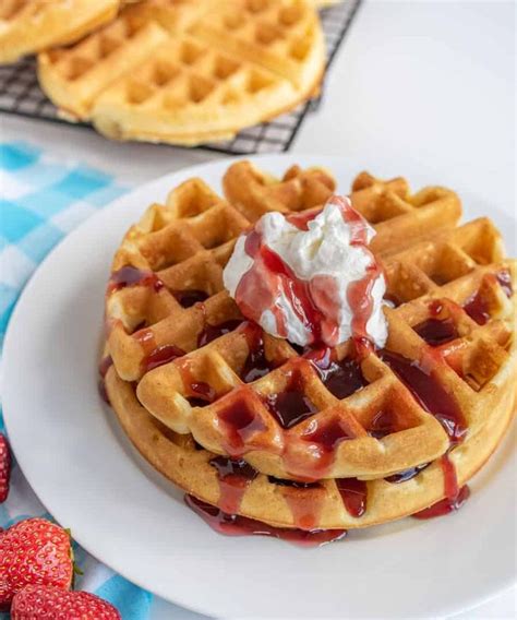 These Extra Light And Fluffy Homemade Waffles Are A Delicious Breakfast