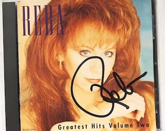 Reba Mcentire Greatest Hits Cd Booklet Hand Signed Autographed By Reba