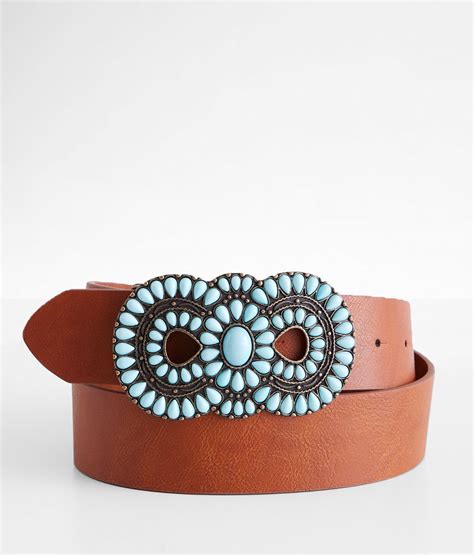 BKE Turquoise Western Belt - Women's Belts in Brown Turquoise | Buckle