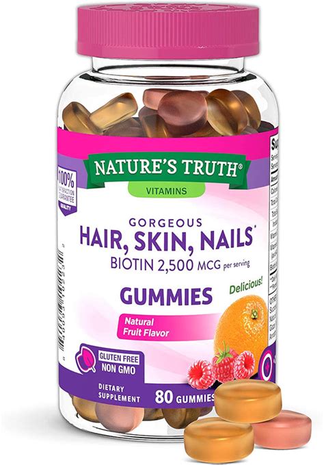 Hair Skin Nails Gummies Natures Truth Phillips Pharmacy