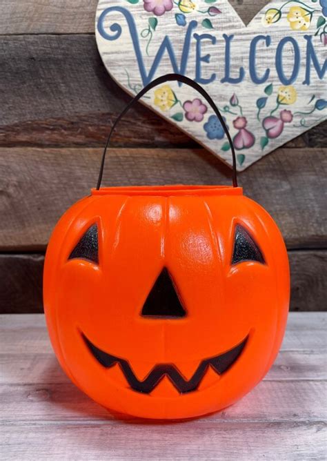 1980s Empire Jack O Lantern Blow Mold Bucket Marked Carolina Etsy