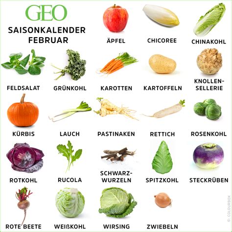 Geo Saisonkalender Februar Saisonkalender Obst Und Gem Se