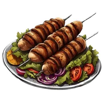 Turkish Kebabs, Turkish Kebabs Clipart, Turkish Kebabs Illustration PNG Transparent Image and ...