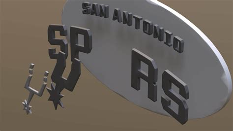 NBA San Antonio Spurs Logo Printable and Renderable - 3D Print Model by ...