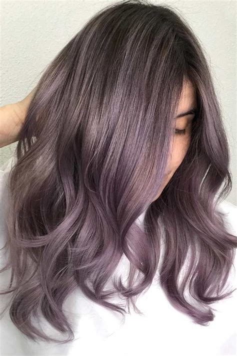 Ash Brown Purple Hair