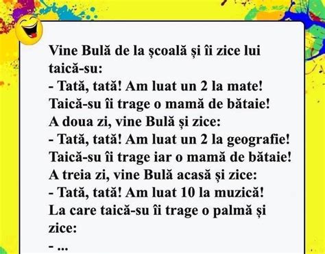 Vine Bula De La Scoala Si Ii Zice Lui Taica Su Tata Tata Am Luat Un