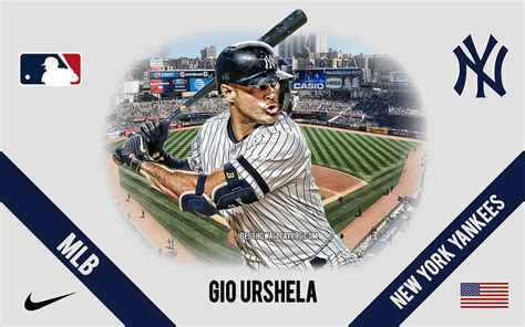 Gio Urshela New York Yankees Colombian Baseball Player Mlb Portrait