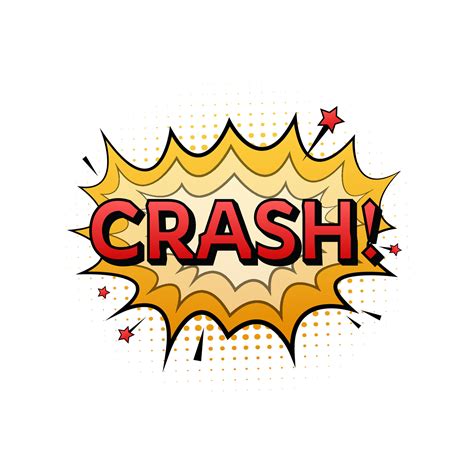 Comic speech bubbles with text crash. Symbol, sticker tag, special