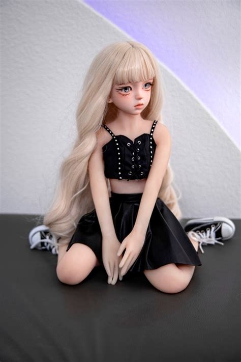 Aniyah 1ft7 50cm Blonde Tiny Sex Doll With BJD Head PetiteSexDoll