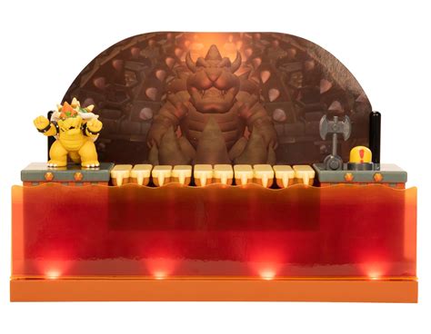 Super Mario Nintendo Deluxe Bowser Battle Playset with Lights and ...