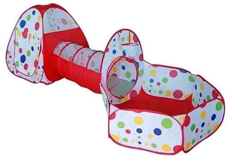 Детская игровая палатка 3 в 1 с тоннелем и манежем голубая. Игровой ...