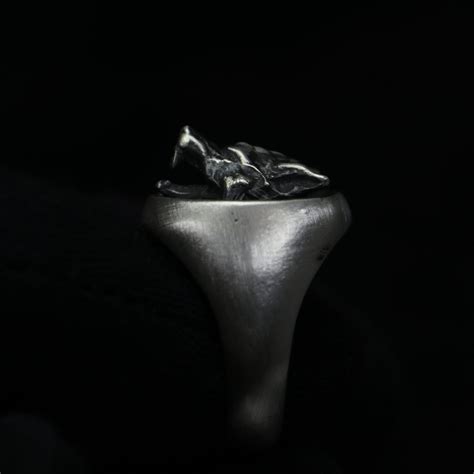 Silver Wolf Ring Wolf Men Ring Wolf Ring Silver Wolf - Etsy