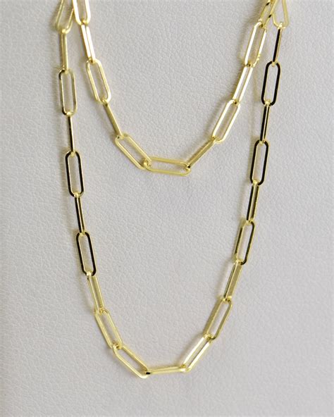 K Yellow Gold Paperclip Chain Federal Way Custom Jewelers