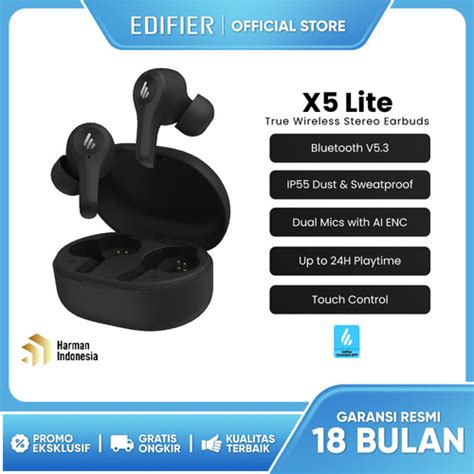 Promo Edifier X5 Lite True Wireless In-Ear Earphones - Hitam - Jakarta ...