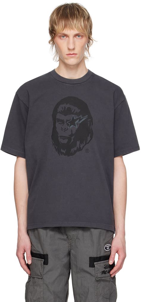 Bape Black World Gone Mad T Shirt Ssense