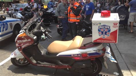 VERY RARE UNITED HATZALAH OF ISRAEL AMBUCYCLE PREPARES TO PARTICIPATE ...