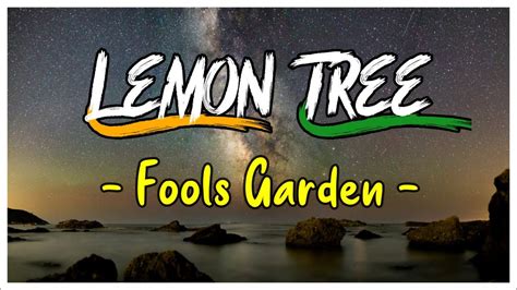 Lemon Tree Fools Garden Lyrics Terjemahan Lirik Bahasa Indonesia