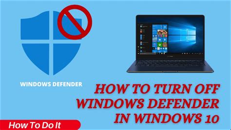 How To Disable Windows Defender In Windows 10 Youtube