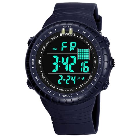 Multi Fun O De Homens SYNOKE Relgio Militar Sports Watch LED Digital