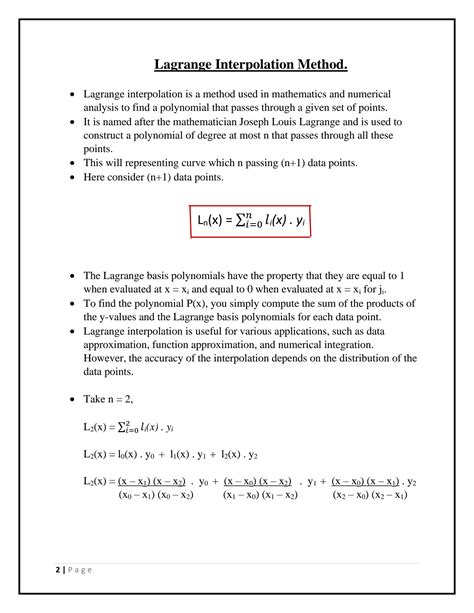 Solution Lagrange Interpolation Studypool