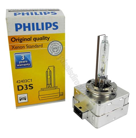 Genuine Philips Xenon Standard Globe D3s 35w Single Hid Headlight Bulb