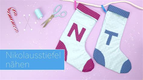 Nikolausstiefel nähen einfache Anleitung für Weihnachten YouTube