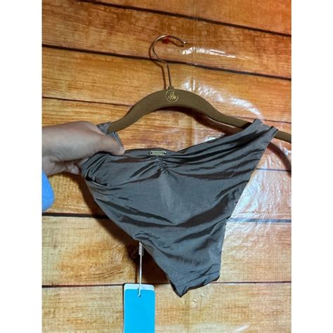 Beach Bunny Swim Nwt Beach Bunny Stephanie Full Coverage Bikini Bottom In Tort Olive Size