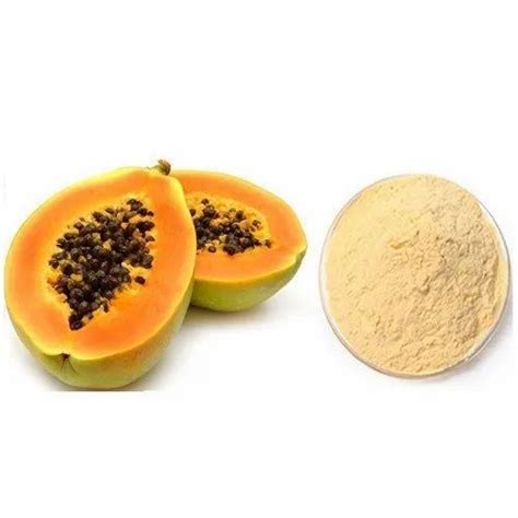 Yellowish Color Papaya Extract Form Powder Packaging Type Hdpe