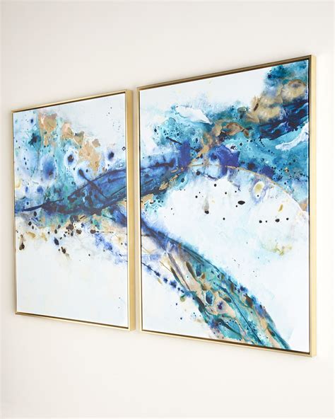 Two Azure Canyon Giclee On Canvas Wall Art Set