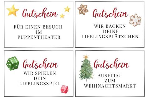 Adventskalender Mit Gutscheinen Vorlage Zum Ausdrucken