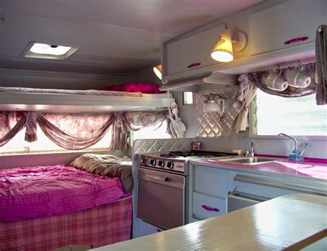 An interior image of the vintage 13' Aristocrat travel trailer I fixer uppered! | Vintage ...