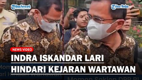 Sekjen Dpr Ri Indra Iskandar Lari Hindari Kejaran Wartawan Usai