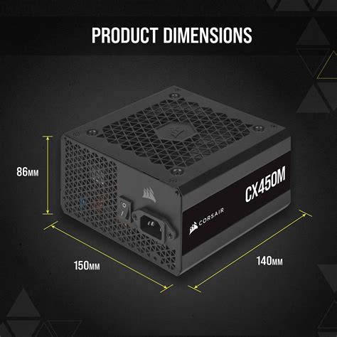 Buy Corsair Cx450m 2021 Cx M Series 450 Watt 80 Plus Bronze Semi