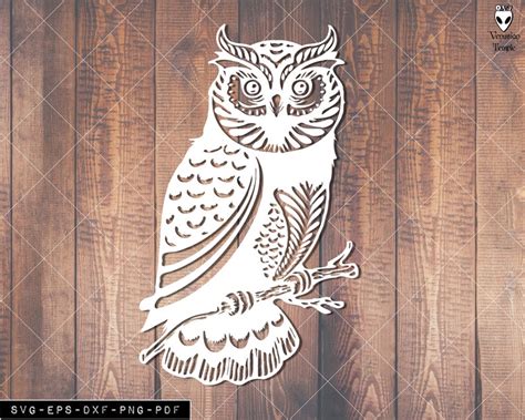 Owl Svg Zentangle Art SVG Mandala Owl Cricut Vinyl Etsy