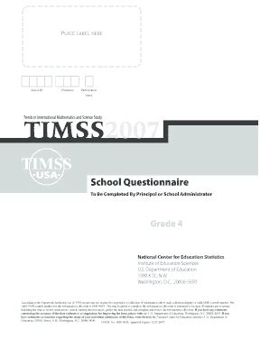 Fillable Online Nces Ed School Questionnaire National Center For