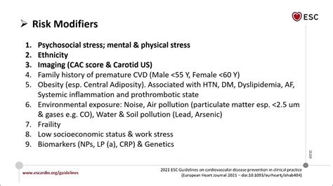 2021 Esc Cvd Prevention Guidelines Dr Ahmed Elfol Youtube