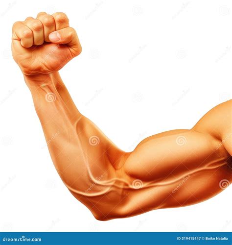 Close Up on a Bodybuilder Biceps,shoulder,arm Isolated Stock Image