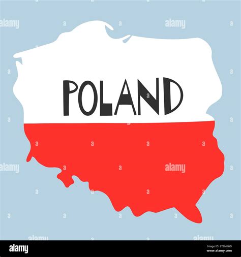 Vector Hand Drawn Stylized Map Of Poland Travel Illustration Republic