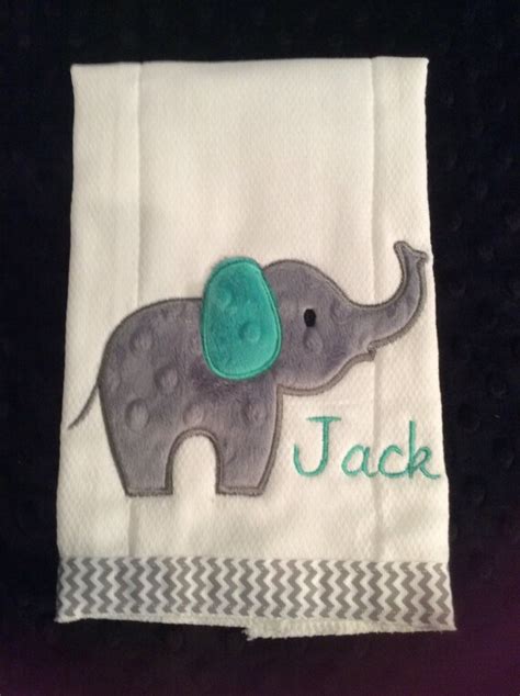 ELEPHANT BURP Cloth/seafoam Elephant Burp Cloth/elephant Baby - Etsy