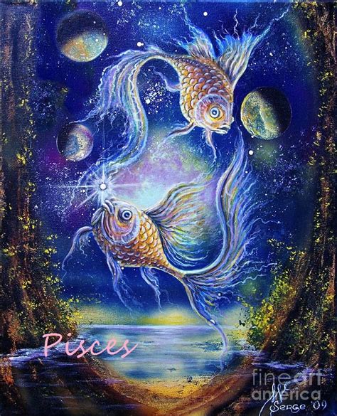 Pisces February To March Zodiac Art Art Artwork