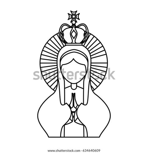 Holy Virgin Mary Icon Stock Vector Royalty Free 634640609 Shutterstock