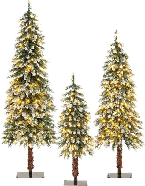 RELAX4LIFE Set Di 3 Alberi Di Natale 90 120 150cm Albero Di Natale Con