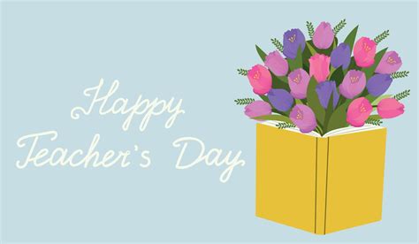 Teacher's Day banner with tulips 21907255 Vector Art at Vecteezy