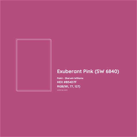 Sherwin Williams Exuberant Pink SW 6840 Paint Color Codes Similar