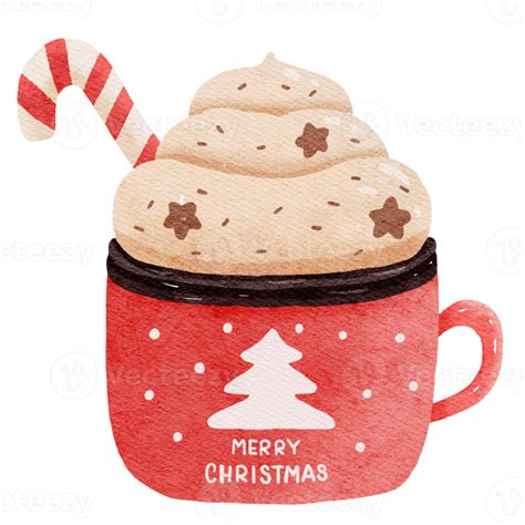 Hot Chocolate Watercolor Illustration Png
